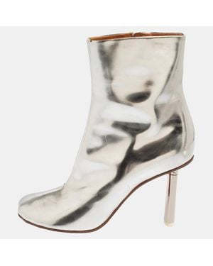 Vetements Leather Ankle Boots - Gray
