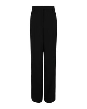 Ferragamo Creased Straight Leg Pants - Black