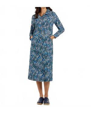 Jude Connally Corduroy Bloom Dress - Blue
