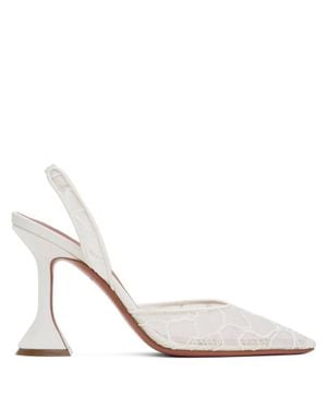 AMINA MUADDI Holli Lace Slingback Pumps - Metallic
