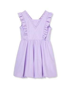 Habitual Babydoll Bubble Dress - Purple