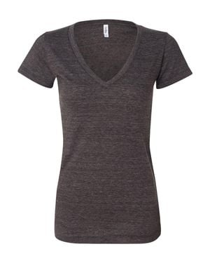 Bella Canvas Triblend Deep V-Neck Tee - Black