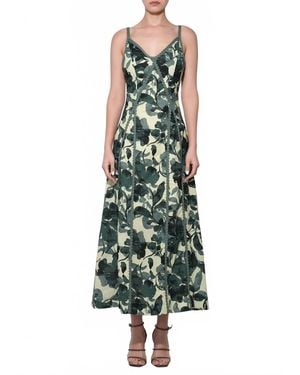 Adelyn Rae Madison Contrast Slip Maxi Dress - Green
