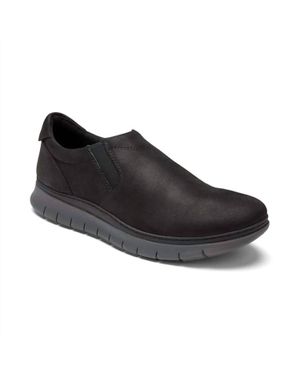Vionic Khai Nubuck Slip On Shoes - Black