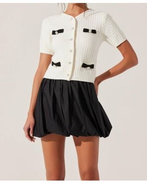 Astr Libi Bubble Mini Skirt - Black
