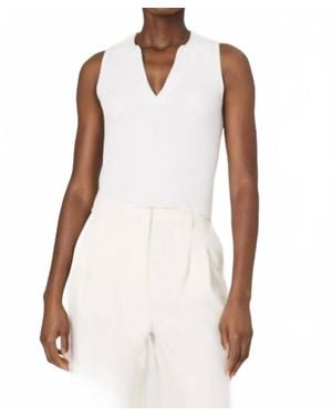 French Connection Mozza V-Neck Sleeveless Sweater - White