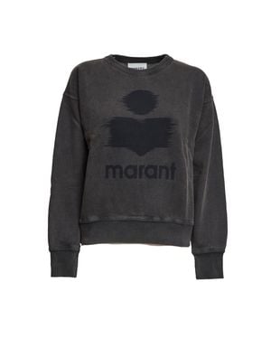 Isabel Marant Mobyli Fluo Blurred Logo Sweatshirt - Black