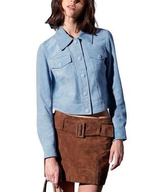 Walter Baker Kacey Suede Jacket - Blue