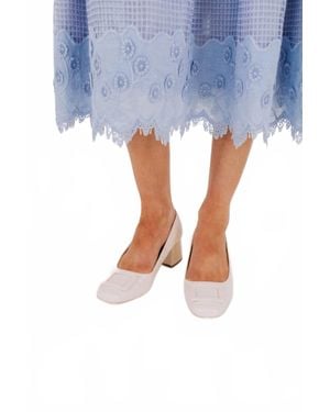 Chinese Laundry Big Ben Croco Heel Shoes - Blue