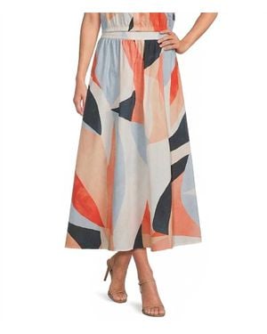 Elan Solene Abstract Maxi Skirt - Multicolor