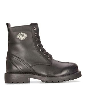 Infinity Leather Leather Military Boots Combat Biker Motorcycle Punk Western Boot - Brown