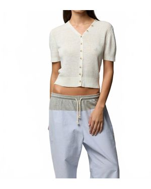 Asher Ingrid Linen Cardigan - White