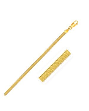 Yellow Gold 14K Super Flex Herringbone Bracelet (2.80 Mm) - Metallic