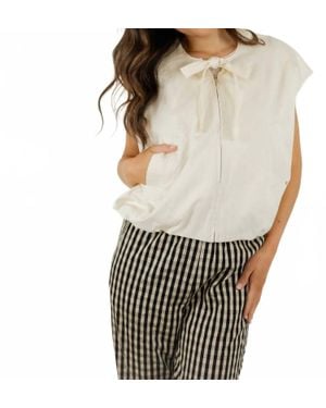 Ottod'Ame Balloon Cotton Vest - White