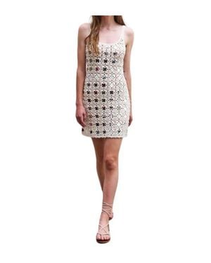 Le Superbe Gypset Crochet Mirrored Mini Dress - White