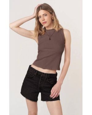 Project Social T Player Rib Tank Top - Brown