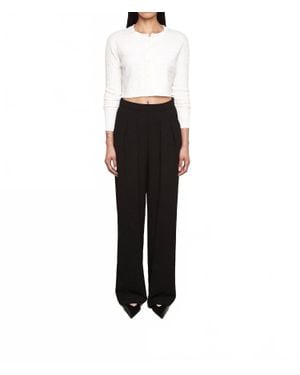 Enza Costa Powder Cashmere Cable Knitted Cardigan - Black