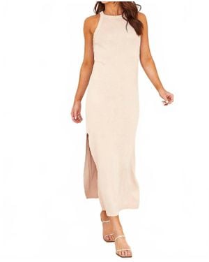 Bella Dahl Fitted Halter Midi Dress - White