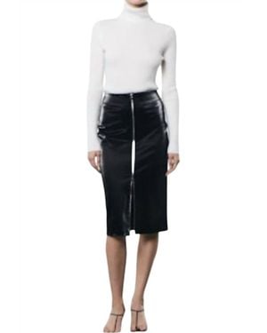 Enza Costa Cashmere Ribbed Turtleneck Sweater - Black