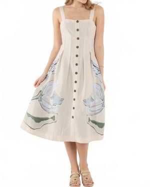 Emily Mccarthy Constance Midi Dress - White