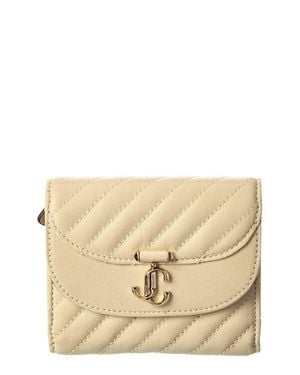 Jimmy Choo Acn Curve Marinda Leather Card Case - Natural