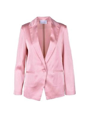 Aglini Tailored Single-Button Jacket With Notched Lapels - Pink
