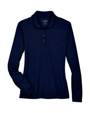 CORE365 Pinnacle Performance Long Sleeve Piqu Polo - Blue