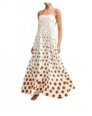 Aston Studio Rue Square Neck A-Line Maxi Dress - White