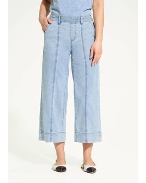 Fdj Pull-On Wide Crop Trouser - Blue