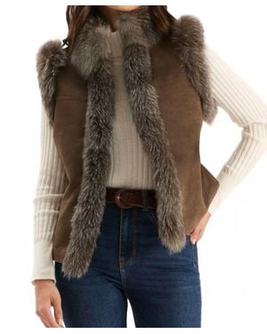 tyler boe Fur Foxy Vest - Brown