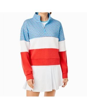 Addison Bay Jv Quarter Zip Sweatshirt - Red
