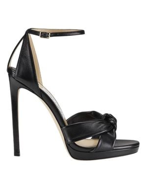 Jimmy Choo Rosie 120 Nappa Leather Sandals, Brand Size 39 Us - Black