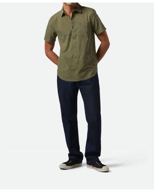 Brixton Charter Print Short Sleeve Shirt - Green