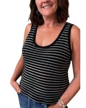 Lamade Eva Stripe Tank Top - Black