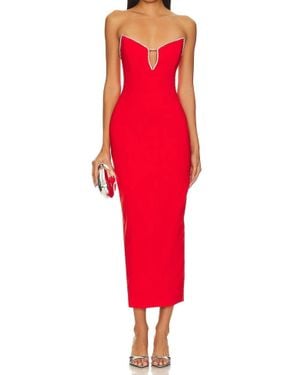 Runaway the Label Bec Midi Dress - Red