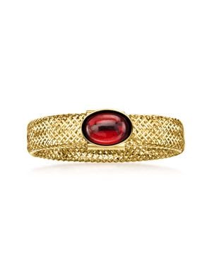 Ross-Simons Italian Garnet Mesh Ring - Yellow