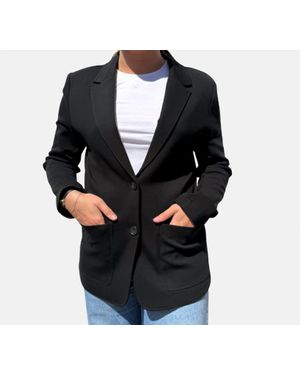 Repeat Cashmere Boyfriend Jacket - Black