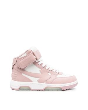 Off-White c/o Virgil Abloh Out Of Office Mid Top Sneakers - Pink