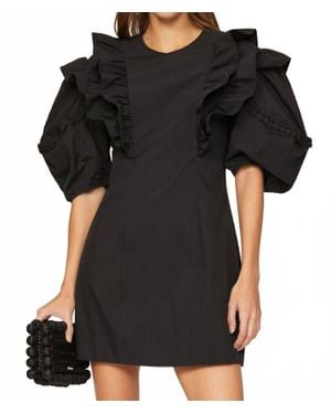 RHODE Varja Ruffled Mini Dress - Black