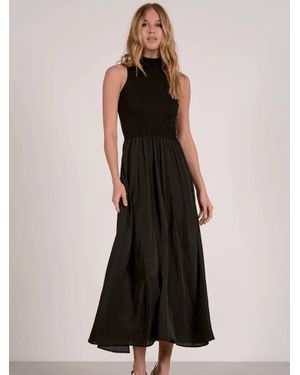 Elan Maci Mock Neck Maxi Dress - Black