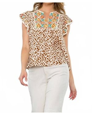 Thml Fluttering Spotted Blouse - White