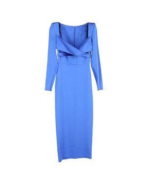 Alex Perry Sweetheart Midi Fitted Dress - Blue