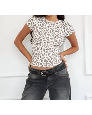 Motel Rocks Zana Ribbed Top - Black
