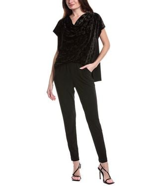 Joseph Ribkoff Mixed Media Jumpsuit - Black
