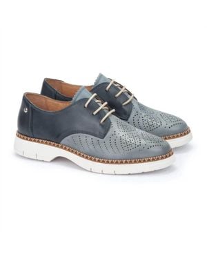 Pikolinos Henares Perforated Derby Shoes - Blue