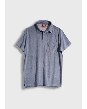 Iron & Resin Terry Polo - Blue