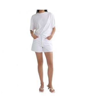 Agolde Leith Shorts - White