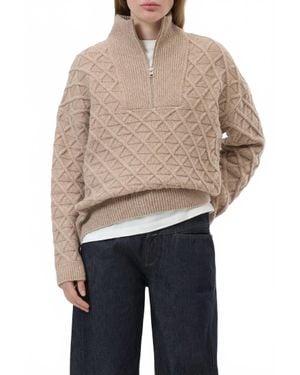 Closed Troyer Long Sleeve Sweater - Blue