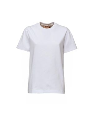 N°21 Oversized Heavy Cotton Jersey T-Shirt - Blue