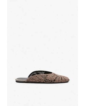 Magda Butrym Crochet Flat Mules - White